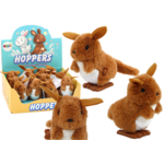 Jumping Kangaroo Wind-Up Plush Toy Decoration Brown