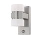 EGLO 96277 | Atollari Eglo zidna svjetiljka sa senzorom 2x LED 1000lm 3000K IP44 plemeniti čelik, čelik sivo, srebrno, bijelo