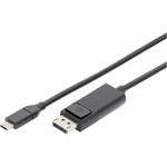 Digitus USB-C™ / HDMI adapterski kabel USB-C™ utikač, HDMI A utikač 2.00 m crna AK-300330-020-S sa zaštitom, dvostruko zaštićen USB-C™ Display kabel