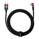Baseus kutni kabel USB-C - Lightning, 20W 2m, crveni