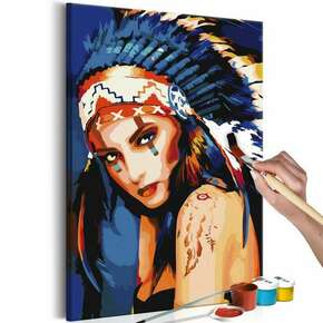 Slika za samostalno slikanje - Native American Girl 40x60