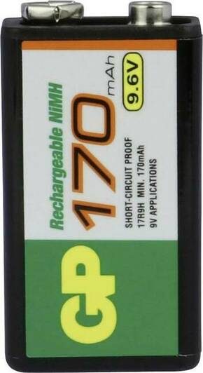GP Batteries GPIND17R9HC1 9 V block akumulator NiMH 170 mAh 9.6 V 1 St.