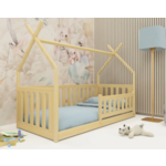 Drveni dječji krevet Bodzio 160x80 cm, svijetlo drvo