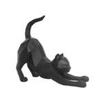 Mat crni kip PT LIVING Origami Stretching Cat, visina 30,5 cm