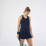 Haljina za tenis Dry ženska plavo-tirkizna
