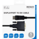 DELTACO DisplayPort - DVI-D Single Link cable, 1080p 60Hz, 2m, black