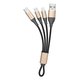 Dudao 3u1 USB-Lightning /USB Type-C /Micro USB 5A kratki kabel