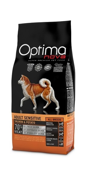 Visán Optimanova Dog Adult Sensitive Salmon &amp; Potato 2 kg
