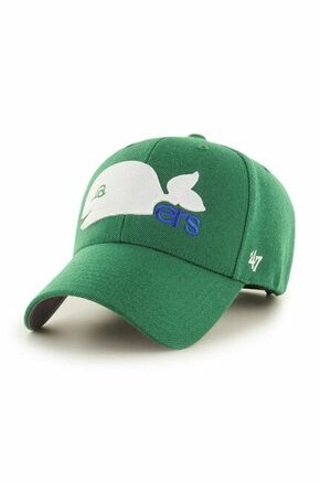 47brand - Kapa s šiltom - zelena. Kapa s šiltom u stilu baseball iz kolekcije 47brand. Model izrađen od tkanine s aplikacijom.