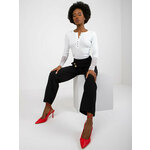 Ženske crne pantalone Fashionhunters Fashionhunters crna