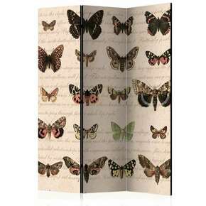 Paravan u 3 dijela - Retro Style: Butterflies [Room Dividers] 135x172