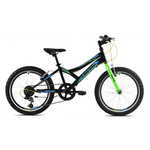 Capriolo MTB Diavolo 200 dječji bicikl, 20'/6HT, crno-zeleni