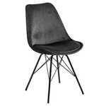 Siva blagovaonska stolica s crnom bazom Actona Eris