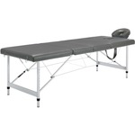 vidaXL Masažni stol s 4 zone i aluminijskim okvirom antracit 186x68 cm