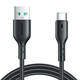 Kabel za punjenje bljeskalice USB na USB-C Joyroom SA26-AC3 / 3A / 1m (crni)