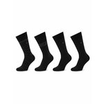 Set od 4 para muških visokih čarapa Tommy Hilfiger 701220146 Black 002