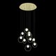 EGLO 390345 | Portocolom Eglo visilice svjetiljka jačina svjetlosti se može podešavati 10x LED 3500lm 3000K mesing, zlatno, opal
