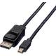Value Mini-DisplayPort / DisplayPort adapterski kabel Mini DisplayPort utikač, DisplayPort utikač 3.00 m crna 11.99.5636 sa zaštitom DisplayPort kabel