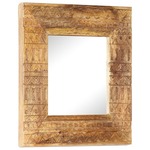 vidaXL Ručno izrezbareno ogledalo 50 x 50 x 11 cm masivno drvo manga