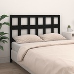 Uzglavlje za krevet crni 185 5 x 4 x 100 cm od masivne borovine