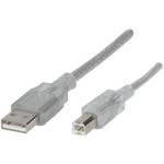 Renkforce USB kabel USB 2.0 USB-A utikač, USB-B utikač 5.00 m prozirna