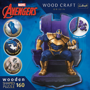 Wood Craft: Marvel Osvetnici - Thanos na prijestolju 160 komada premium drvena slagalica - Trefl
