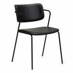 Crna stolica s imitacijom kože DAN-FORM Denmark Zed