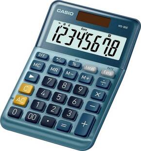 Casio MS-80E stolni kalkulator plava boja Zaslon (broj mjesta): 8 solarno napajanje (D x Š) 101 mm x 149 mm