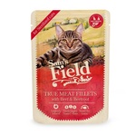 Sam's Field True Meat Fillets for sterilized cats - Beef &amp; Beetroot mokra hrana 6 x 85 g