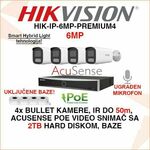 HIKVISION 6MP POE SET SA 4 KAMERE I SVOM OPREMOM HIK-IP-6MP-PREMIUM4