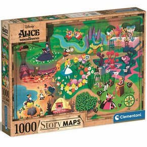 Disney: Puzzle sa kartama Alisa u zemlji čudesa 1000kom - Clementoni