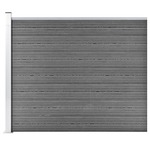 vidaXL Panel za ogradu WPC 175 x 146 cm sivi