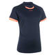 Majica kratkih rukava za ragbi R100 ženska tamnoplavo-narančasta