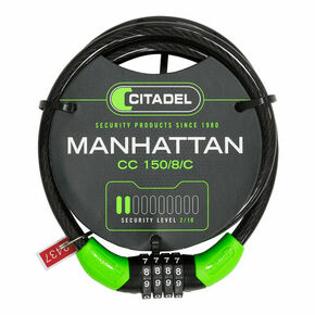 Kabel s lokotom Citadel Manhattan cc 150/8/c kombinacija Crna 150 cm