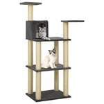 vidaXL Penjalica za mačke sa stupovima za grebanje tamnosiva 119 cm