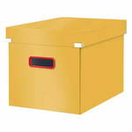 Žuta kartonska kutija za pohranu s poklopcem 32x36x31 cm Click&amp;Store – Leitz
