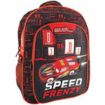 Must... Cars Speed ​​Frenzy zaobljena školska torba sa tri pretinca, ruksak 32x18x43cm