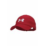 Dječja kapa sa šiltom Under Armour boja: crvena, s aplikacijom - crvena. Dječja kapa s šiltom u stilu baseball iz kolekcije Under Armour. Model izrađen od tkanine s aplikacijom.