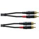 Cordial CFU 1,5 CC Unbalanced Twin kabel, crna, 1,5m
