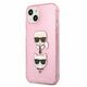 Karl Lagerfeld KLHCP13SKCTUGLP Apple iPhone 13 mini pink hardcase Glitter Karl`s &amp; Choupette