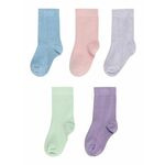 Lindex Čarape svijetloplava / svijetlozelena / ljubičasta / roza