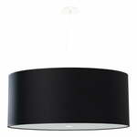 Crna viseća svjetiljka s tekstilnim sjenilom ø 70 cm Volta – Nice Lamps