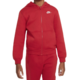 Dječji sportski pulover Nike Club Fleece Full-Zip Hoodie - university red/white