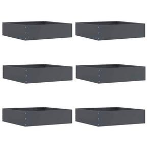 Ograda oko Travnjaka 6 pcs Antracit 50 x 50 x 13 cm Čelik