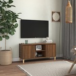 TV ormarić s nogama od masivnog drva 103 5x35x50 cm boja hrasta