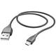 Hama USB kabel za punjenje USB 2.0 USB-A utikač, USB-Micro-B utikač 1.5 m crna 00201586