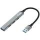 Equip-Life USB Hub - 128960 (4 priključka, 1xUSB3.2, 3xUSB2.0, USB napajanje, kompaktan dizajn, srebrna)