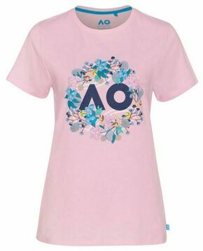 Ženska majica Australian Open T-Shirt Flower Logo - pink
