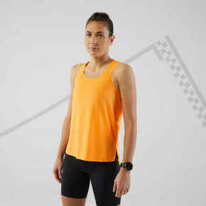 Majica bez rukava za trčanje Kiprun Light ženska narančasta