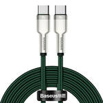 Kabel USB-C na USB-C Baseus Cafule, 100W, 2m (zeleni)